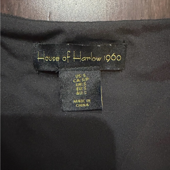 House of Harlow 1960 Black Bodysuit - Picture 2 of 3